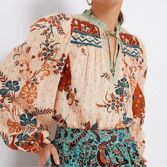 Ulla Johnson Rana Blouse in Egret - Picture 1 of 5